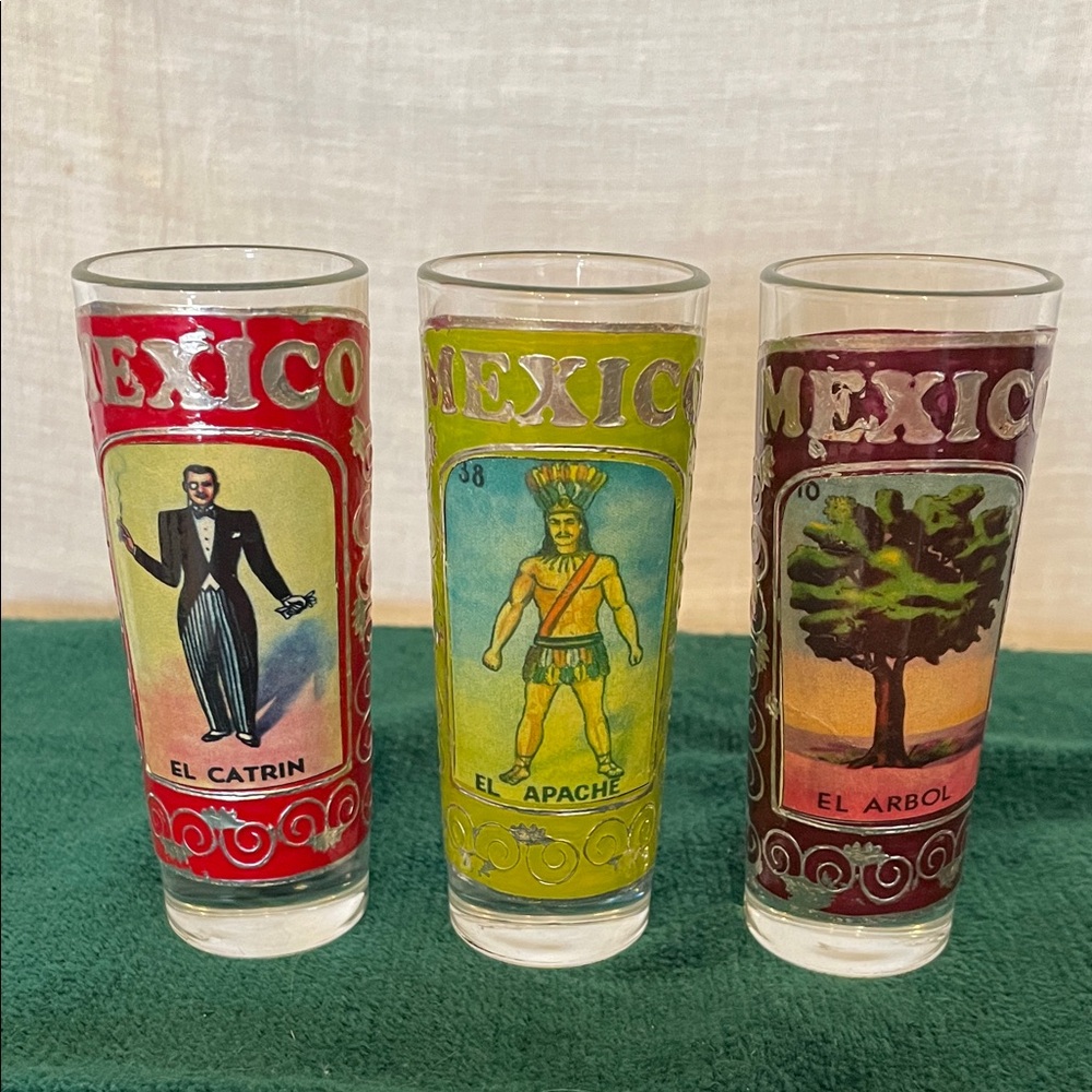 Colorful Mexican Themed Shot Glass Set